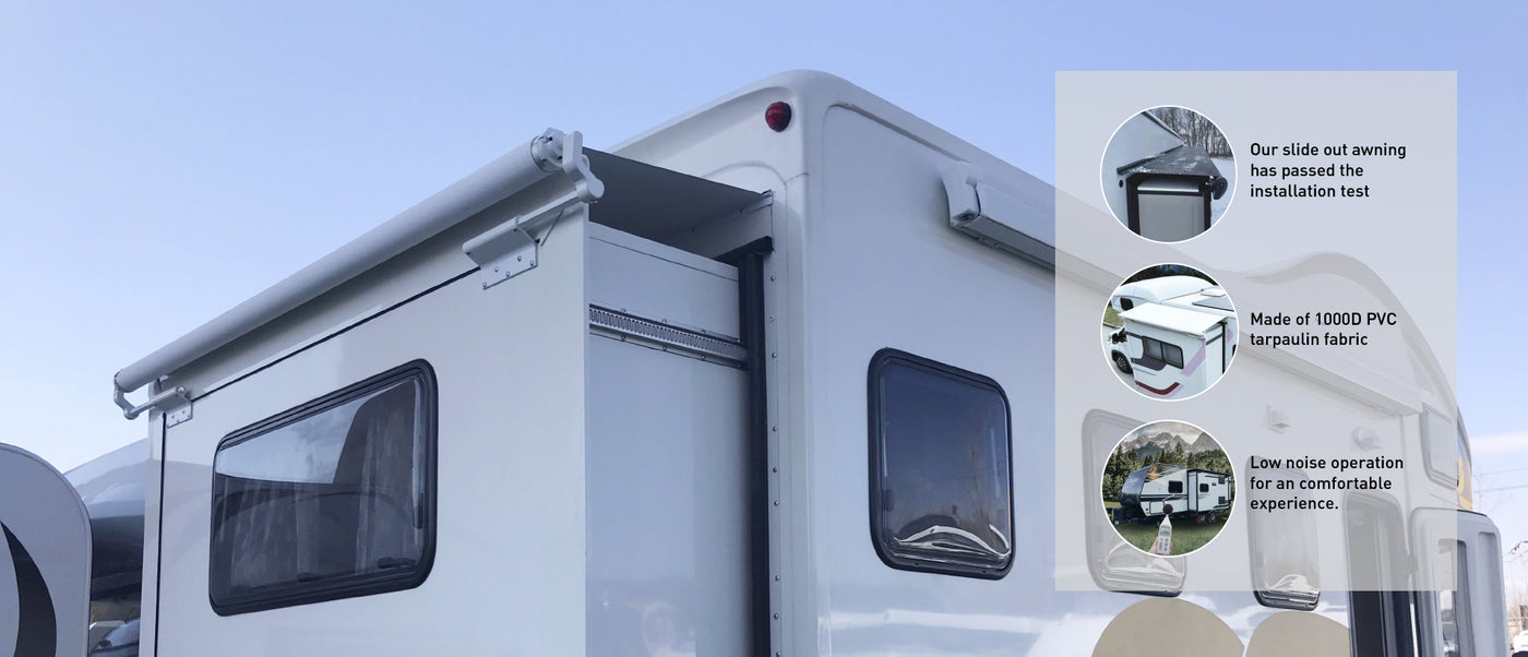 AWNLUX rv slide topper kit rv awning can replace Solera, Dometic, Lippert, camping world brands slide out awning.