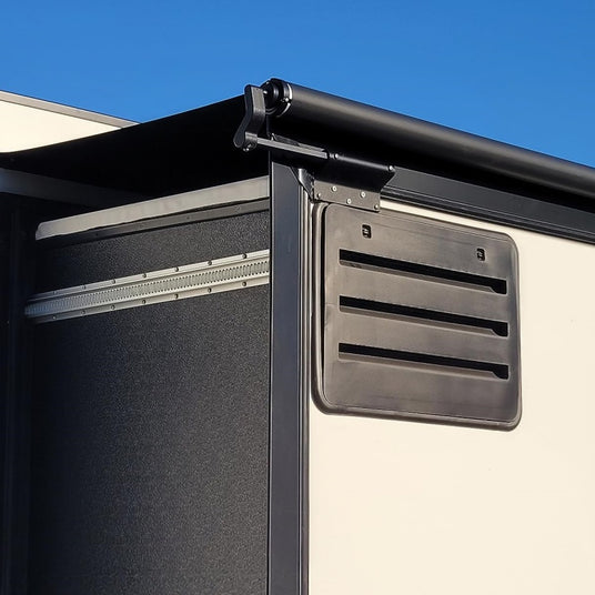 RV slide-out toppers and awnings protect your slide-out box from mildew and rain and are easy to install yourself. The AWNLUX RV Slide Topper Kit can replace Solera, Dometic, Lippert, and Camping World slide-out awnings. Designed to fit most campers, trailers, motorhomes, and 5th wheel trailers, this kit includes RV brackets, a roller tube, awning fabric, hardware, screws, and more.