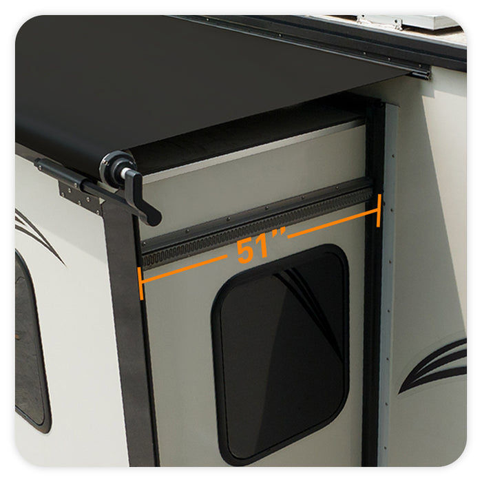 Awnlux rv slide topper awning fits slide-outs that extend up to 51"