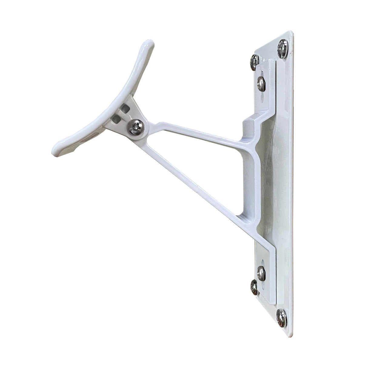 AWNLUX RV awning cradle support bracket side profile, durable wall-mounted design for roller tube support