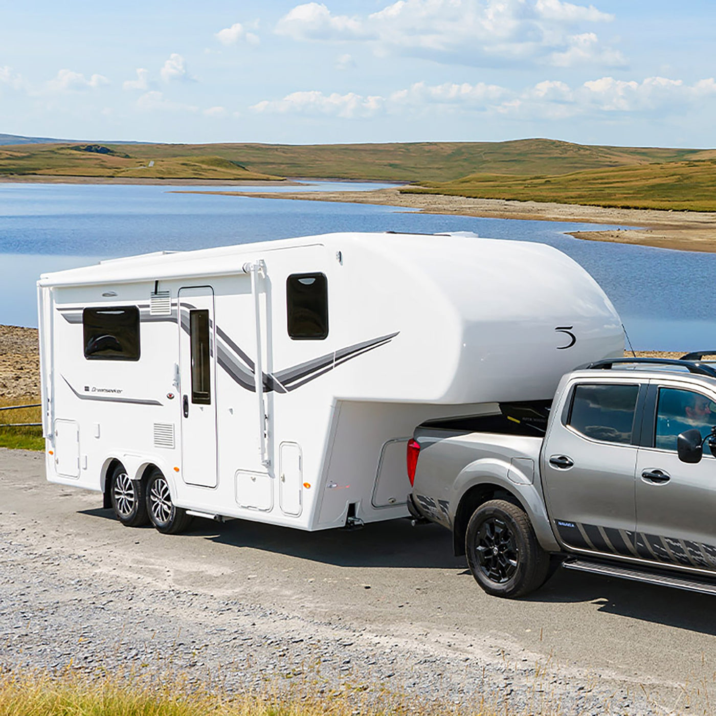 AWNLUX RV Patio Manual Awning - White Frame - AWNLUX Manual RV Awning Complete Kit Retractable Camper Awning for RV or Trailers RV Roll Out Awning RV Trailer Awning for Camper or 5th Wheel,Toy Haulers,Motohome