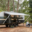 AWNLUX RV Patio Manual Awning - White Frame - AWNLUX