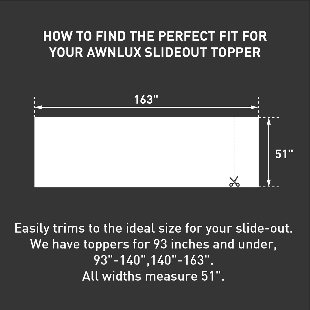 AWNLUX RV Slide Topper Awning Fabric Replacement - AWNLUX