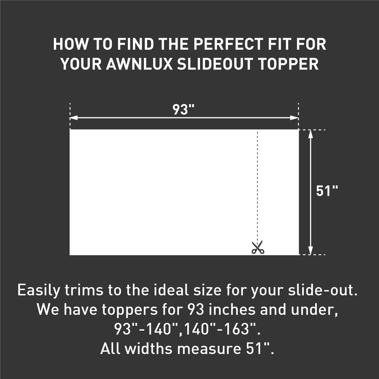 AWNLUX RV Slide Topper Awning Fabric Replacement - AWNLUX