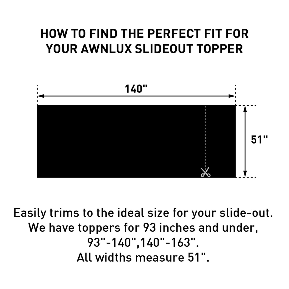 AWNLUX RV Slide Topper Awning Fabric Replacement - AWNLUX