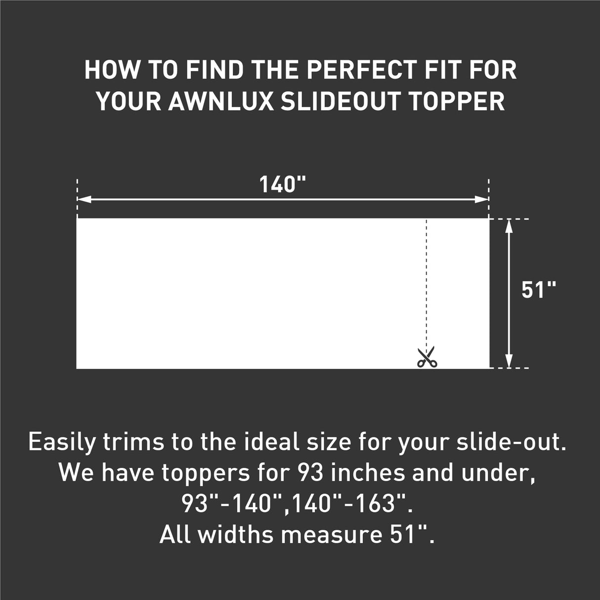AWNLUX RV Slide Topper Awning Fabric Replacement - AWNLUX