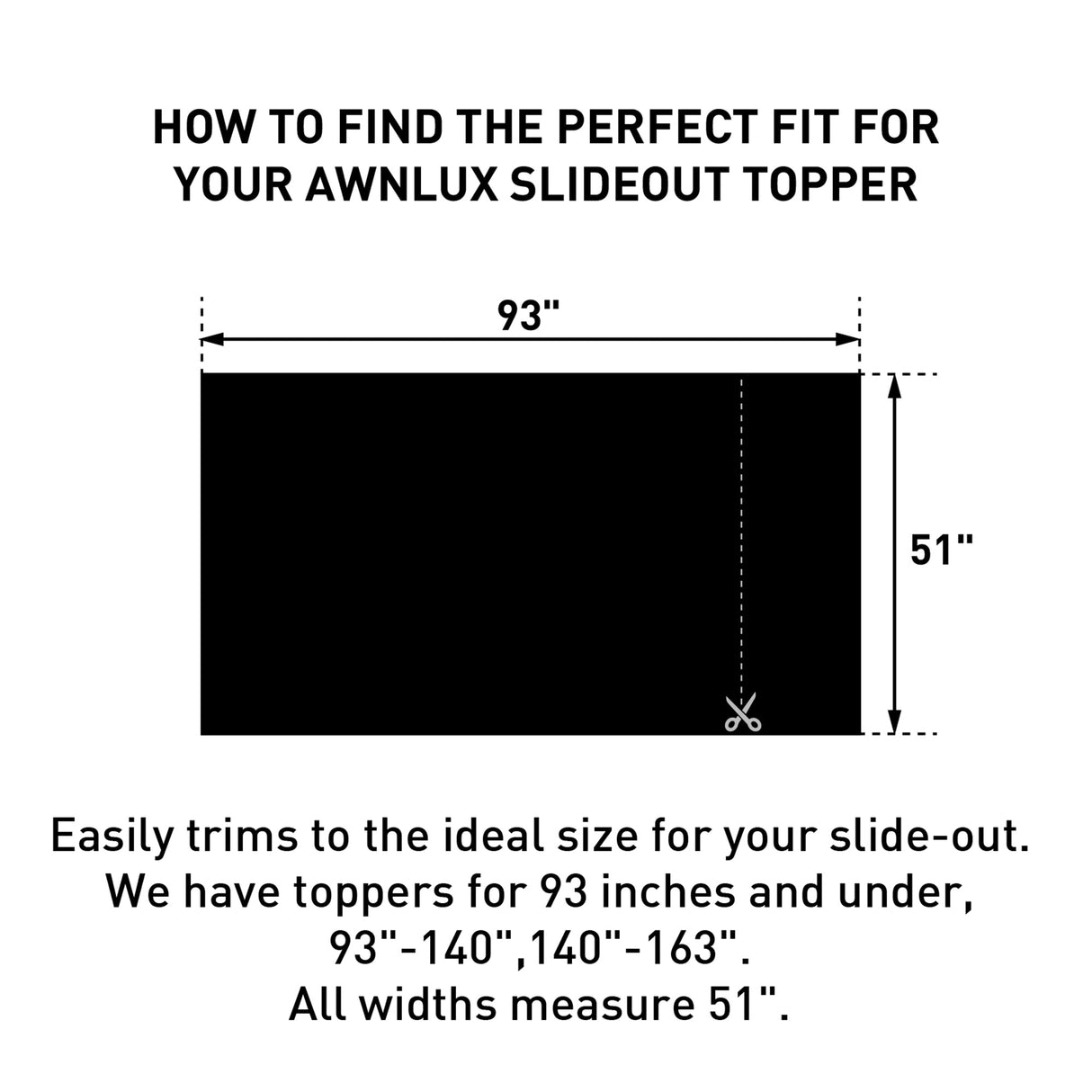AWNLUX RV Slide Topper Awning Fabric Replacement - AWNLUX
