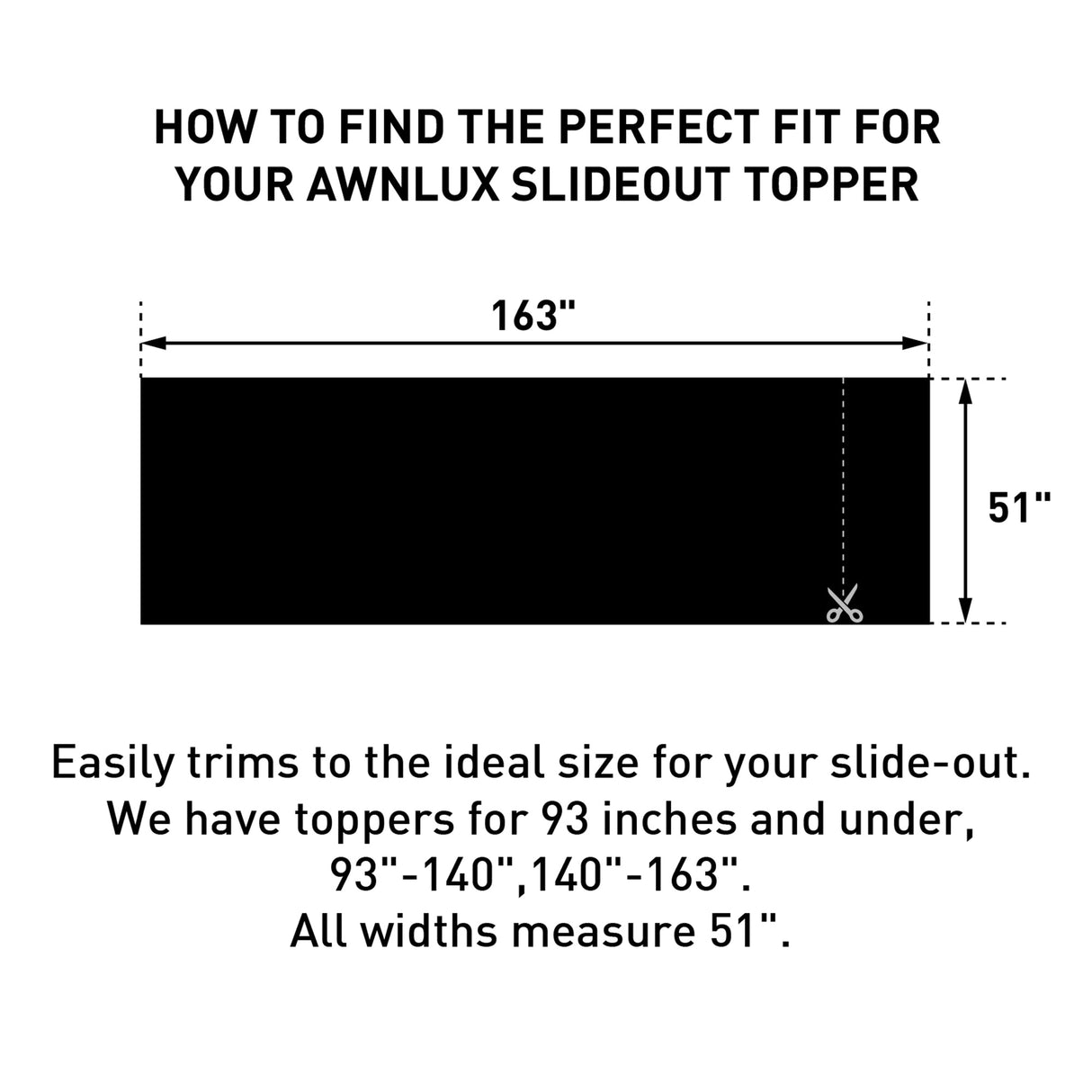 AWNLUX RV Slide Topper Awning Fabric Replacement - AWNLUX