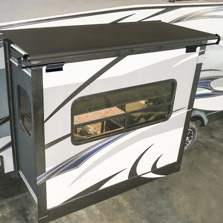 AWNLUX RV Slide Topper Awning - AWNLUX RV slide-out topper awnings protect your slide-out box from mildew and rain and are easy to install yourself. The AWNLUX RV Slide Topper Kit can replace Solera, Dometic, Lippert, and Camping World slide-out awnings. Designed to fit most campers, trailers, motorhomes, and 5th wheel trailers, this kit includes RV brackets, a roller tube, awning fabric, hardware, screws, and more.