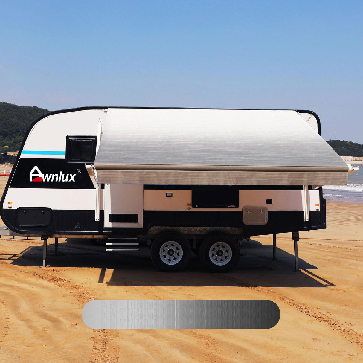 AWNLUX RV Awning Fabric - Gray Fade - AWNLUX Awnlux RV awning fabric replacement is the heaviest-duty RV awning fabric in RV awning market. The top fabric uses an ultrasonic welding process to make the awning fabric completely fused and more stable.