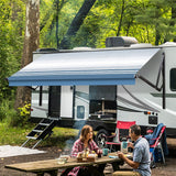 AWNLUX Electric RV Patio Awning - Black Frame - AWNLUX