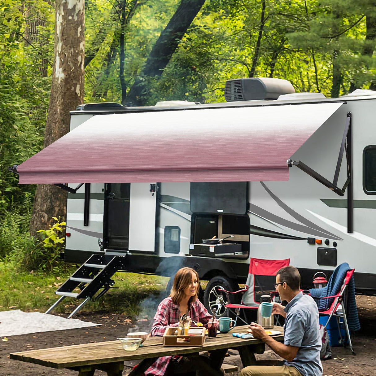 AWNLUX Electric RV Awning - RV Power Awning-14 Size & 8 Color Options
