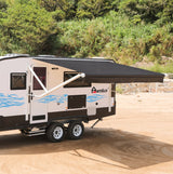 AWNLUX Electric RV Patio Awning - Solid White & Solid Black - AWNLUX