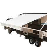 AWNLUX Electric RV Patio Awning - White Frame & Black Frame - Solid White & Solid Black - AWNLUX