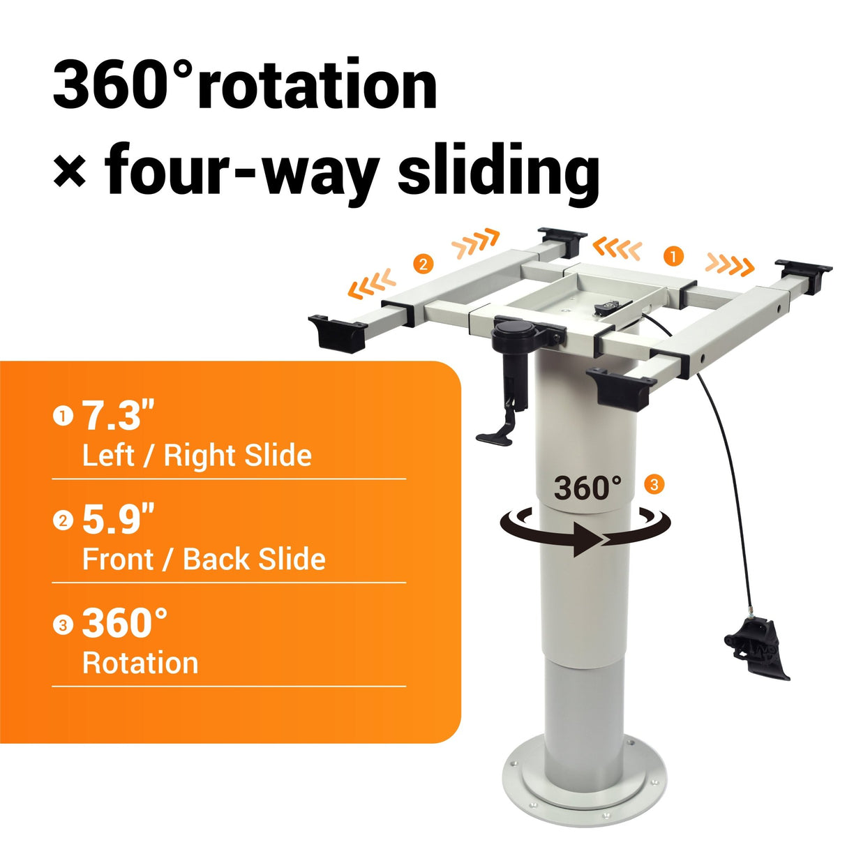 AWNLUX RV Lift Table Pedestal - AWNLUX