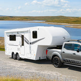 AWNLUX RV Patio Manual Awning - White Frame - AWNLUX  Manual RV Awning Complete Kit Retractable Camper Awning for RV or Trailers RV Roll Out Awning RV Trailer Awning for Camper or 5th Wheel,Toy Haulers,Motohome