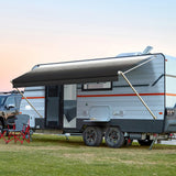 Manual RV Awning Complete Kit Retractable Camper Awning for RV or Trailers RV Roll Out Awning RV Trailer Awning for Camper or 5th Wheel,Toy Haulers,Motohome AWNLUX RV Patio Manual Awning - White Frame - AWNLUX