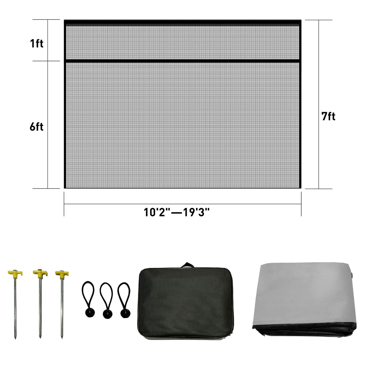 Awnlux RV RV Awning Privacy Screen - Front Wall - AWNLUX