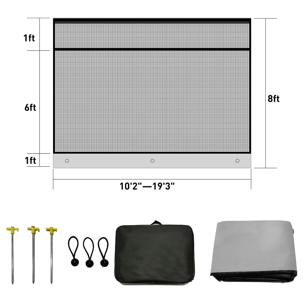 Awnlux RV RV Awning Privacy Screen - Front Wall - AWNLUX