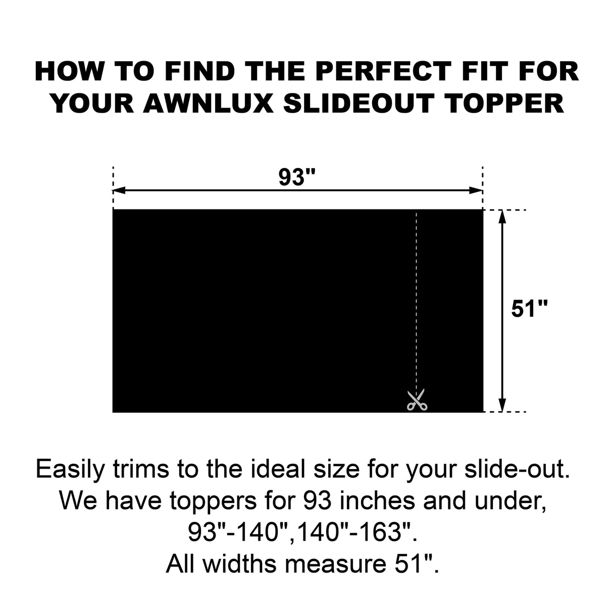 AWNLUX RV Slide Topper Awning Fabric Replacement