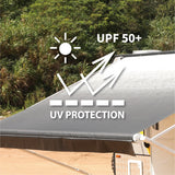 AWNLUX RV Patio Manual Awning - White Frame - AWNLUX