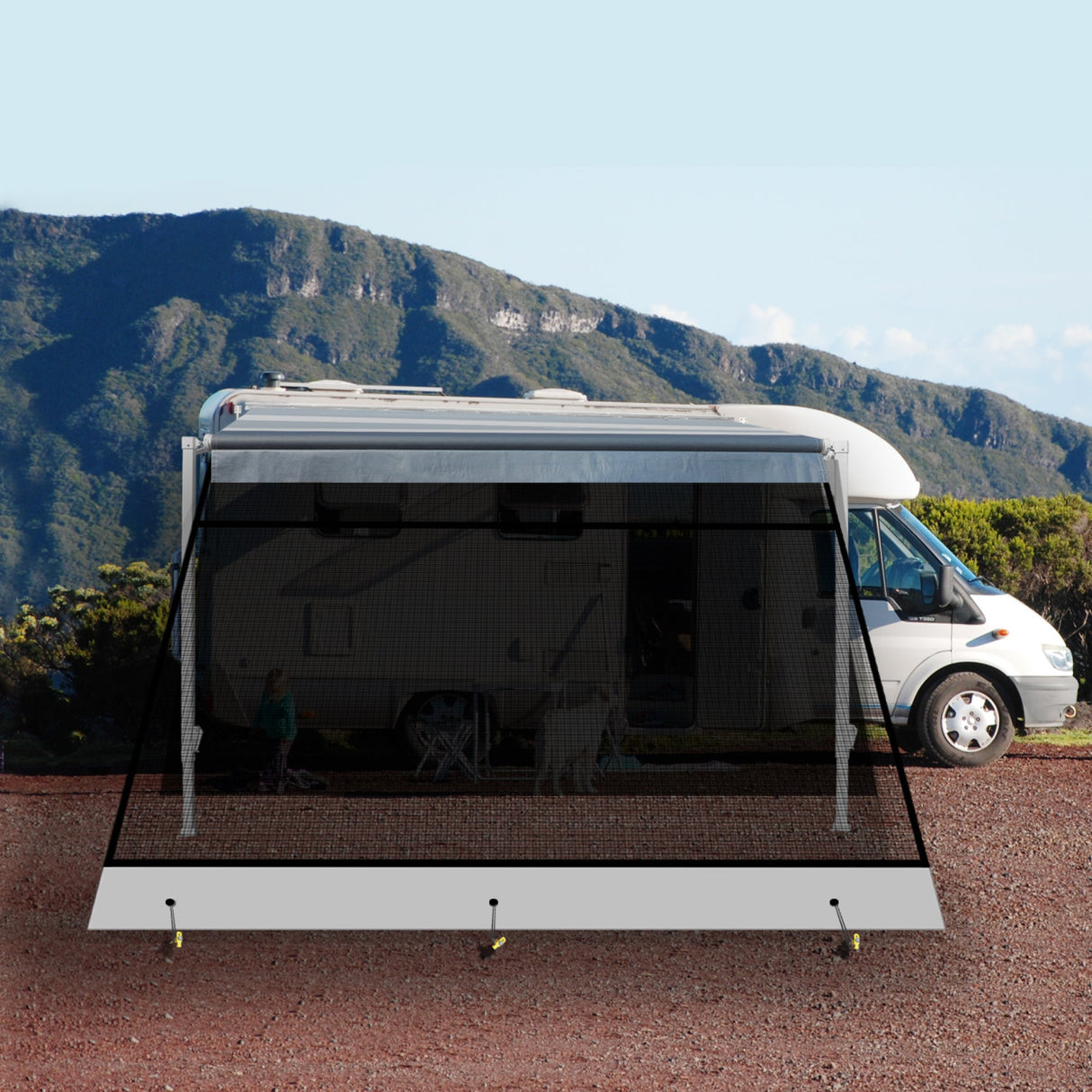 Awsome RV RV Awning Privacy Screen - Front Wall - AWNLUX