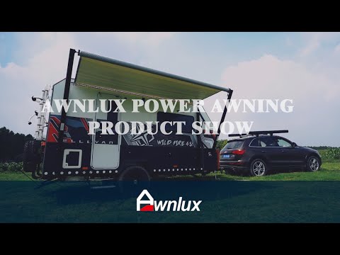 AWNLUX Electric RV Patio Awning - Black Frame