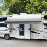 Used AWNLUX Electric RV Patio Awning - White Frame - AWNLUX