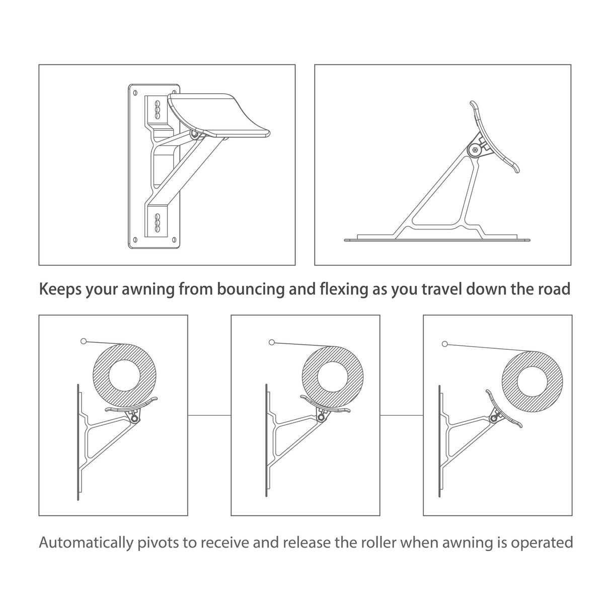 AWNLUX RV Awning Roller Cradle Support - AWNLUX