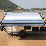 AWNLUX RV Patio Manual Awning - Black Frame - AWNLUX