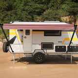 AWNLUX RV Patio Manual Awning - Black Frame - AWNLUX