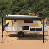 AWNLUX RV Patio Manual Awning - Black Frame - AWNLUX